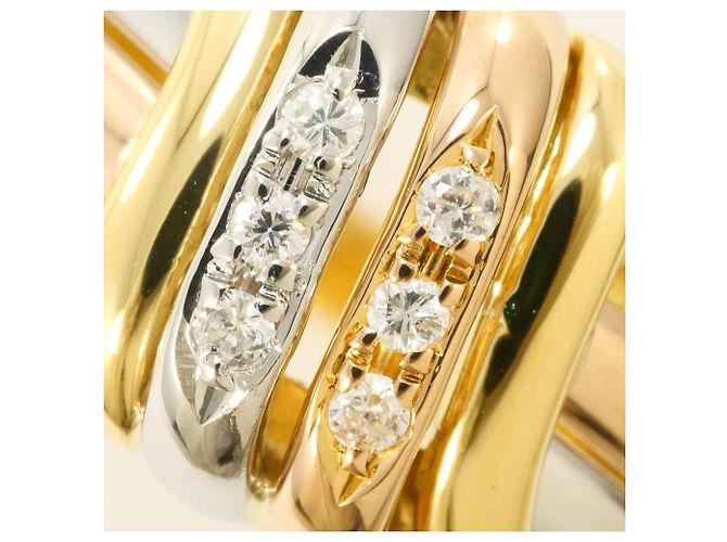 Autre Marque Elegante anello in platino e oro con diamante D'oro - vista 2