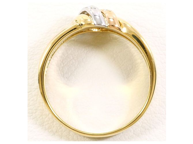 Autre Marque Elegante anello in platino e oro con diamante D'oro - vista 3