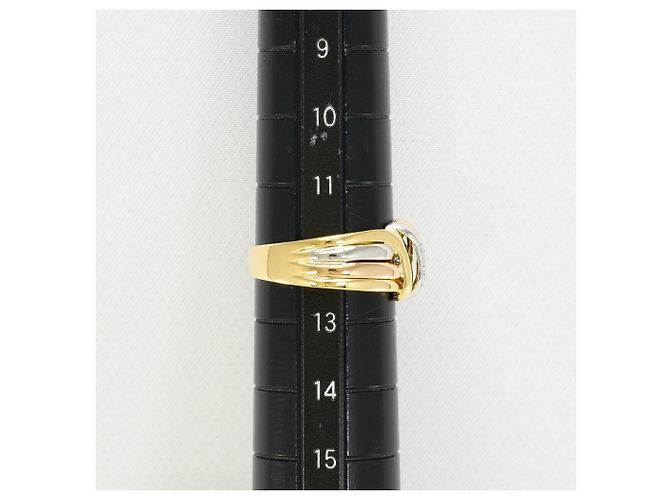 Autre Marque Elegante anello in platino e oro con diamante D'oro - vista 7