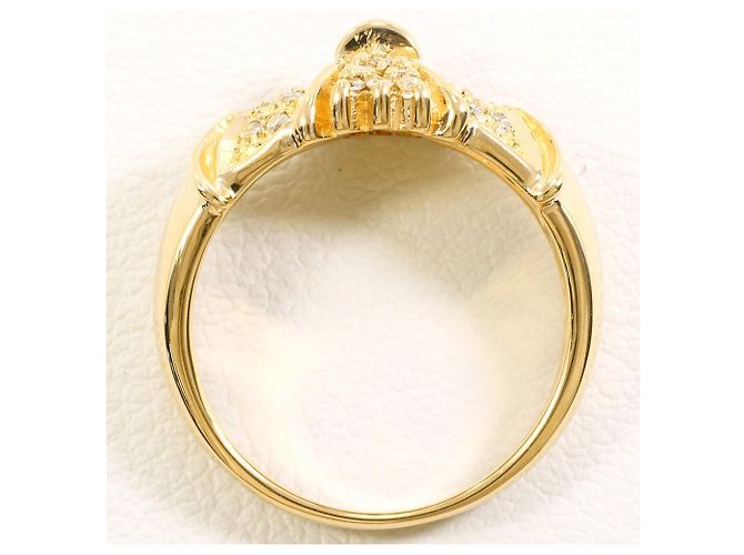 Autre Marque 18K Gelbgold-Ring mit Diamant Golden - Ansicht 3