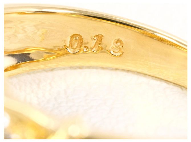 Autre Marque 18K Gelbgold-Ring mit Diamant Golden - Ansicht 6