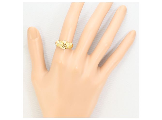 Autre Marque 18K Gelbgold-Ring mit Diamant Golden - Ansicht 7