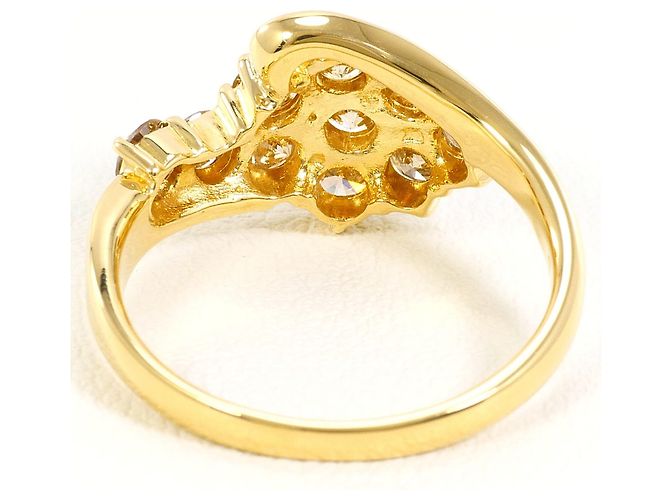 Autre Marque 18K Gelbgold-Ring mit braunem Diamanten Golden - Ansicht 4