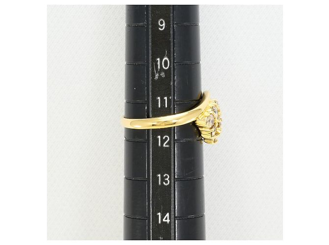 Autre Marque 18K Gelbgold-Ring mit braunem Diamanten Golden - Ansicht 8
