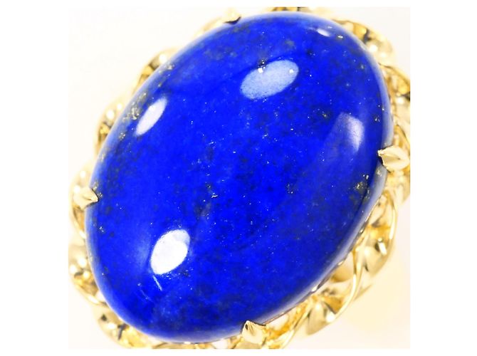 Autre Marque 18K Gelbgold-Ring mit Lapis Lazuli Golden - Ansicht 2