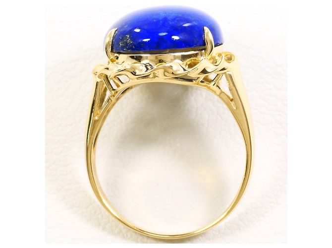 Autre Marque 18K Gelbgold-Ring mit Lapis Lazuli Golden - Ansicht 3
