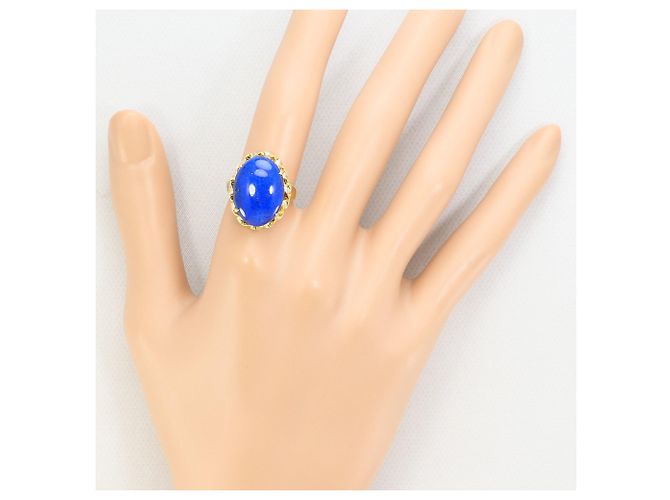 Autre Marque 18K Gelbgold-Ring mit Lapis Lazuli Golden - Ansicht 6