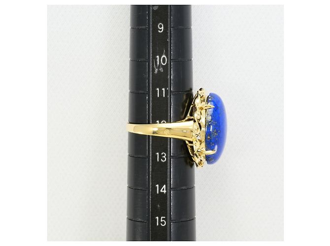 Autre Marque 18K Gelbgold-Ring mit Lapis Lazuli Golden - Ansicht 7