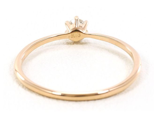 Autre Marque 18K Roségold-Ring mit Diamant Golden - Ansicht 3