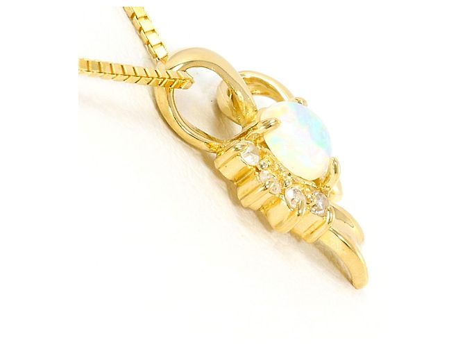 Autre Marque Collana in oro giallo 18K con opale e diamante D'oro - vista 3