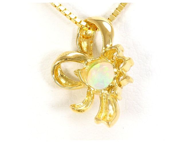Autre Marque Collana in oro giallo 18K con opale e diamante D'oro - vista 4