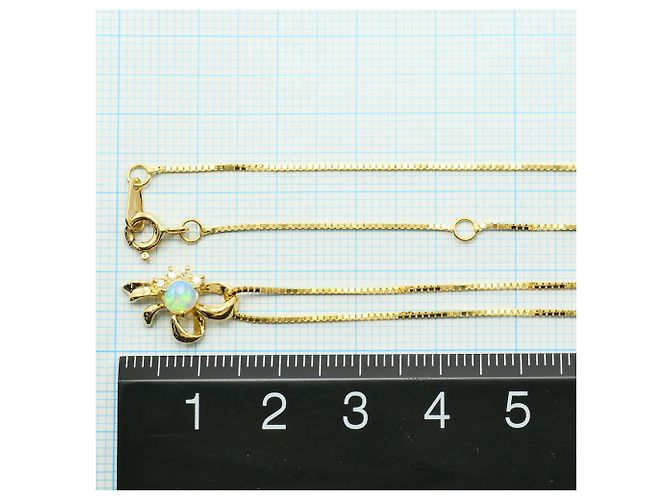 Autre Marque Collana in oro giallo 18K con opale e diamante D'oro - vista 5