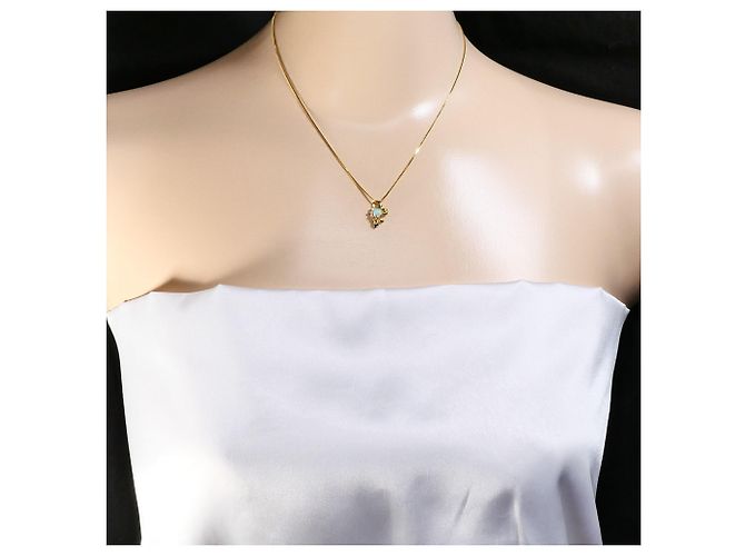 Autre Marque Collana in oro giallo 18K con opale e diamante D'oro - vista 6