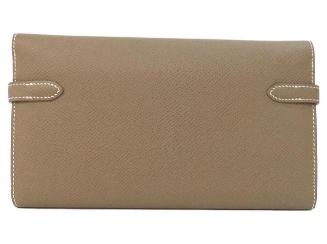 Hermès Cartera Bi-Fold Hermes Kelly Classic Gris pardo - vista 2