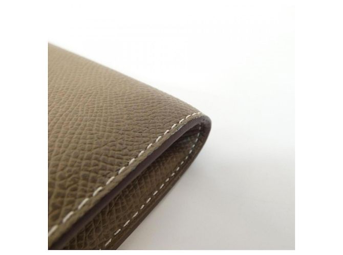Hermès Cartera Bi-Fold Hermes Kelly Classic Gris pardo - vista 4