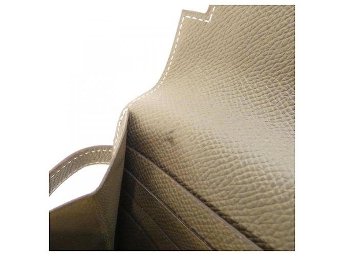 Hermès Cartera Bi-Fold Hermes Kelly Classic Gris pardo - vista 7