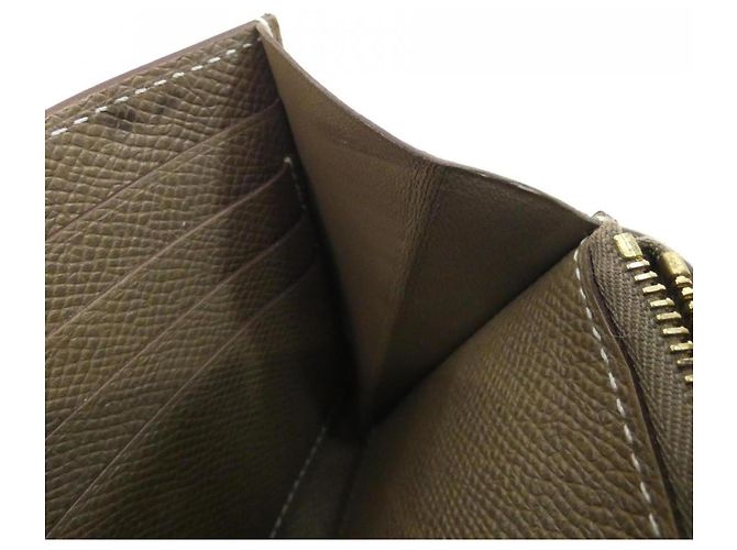 Hermès Cartera Bi-Fold Hermes Kelly Classic Gris pardo - vista 8