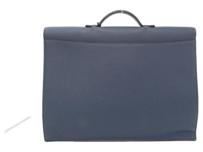 Hermès Hermes Sac à Dépêches Multi-pocket Handbag Nero Blu - vista 2