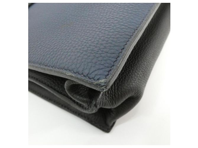 Hermès Hermes Sac à Dépêches Multi-pocket Handbag Nero Blu - vista 3
