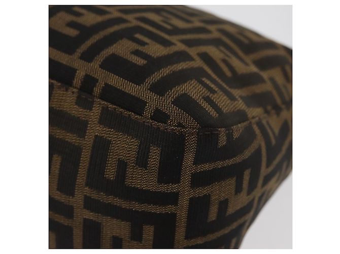FENDI Zucca Canvas Mamma Baguette Shoulder Bag Black Brown Auth yk20443SAM Braun Schwarz - Ansicht 13