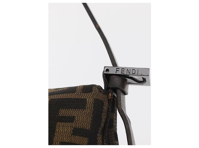 FENDI Zucca Canvas Mamma Baguette Shoulder Bag Black Brown Auth yk20443SAM Braun Schwarz - Ansicht 14
