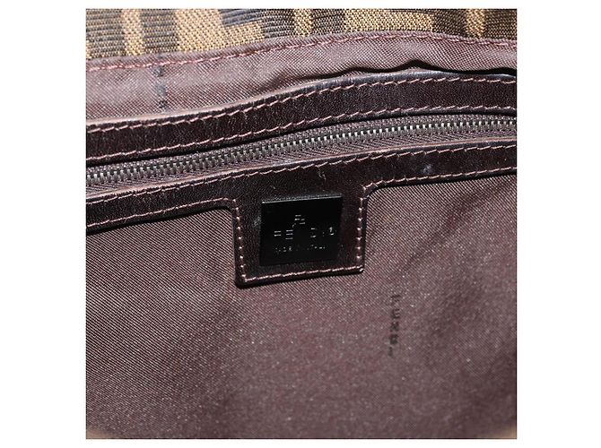 FENDI Zucca Canvas Mamma Baguette Shoulder Bag Black Brown Auth yk20443SAM Braun Schwarz - Ansicht 18