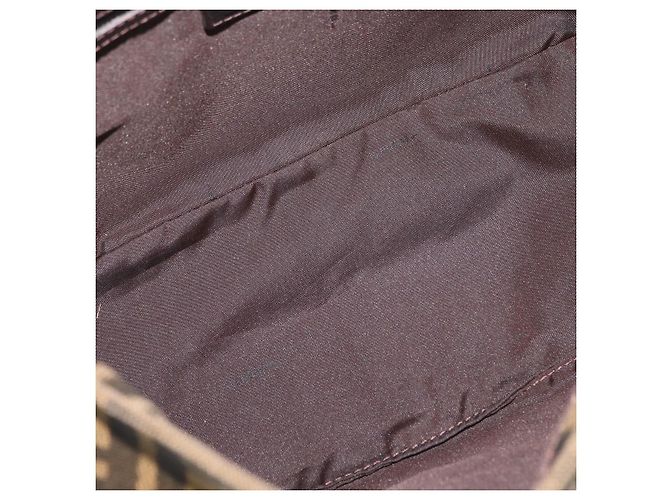 FENDI Zucca Canvas Mamma Baguette Shoulder Bag Black Brown Auth yk20443SAM Braun Schwarz - Ansicht 19