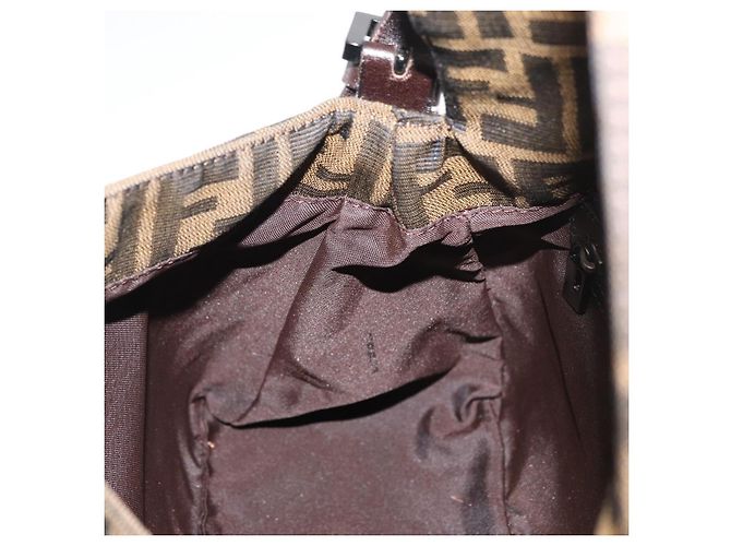 FENDI Zucca Canvas Mamma Baguette Shoulder Bag Black Brown Auth yk20443SAM Braun Schwarz - Ansicht 21