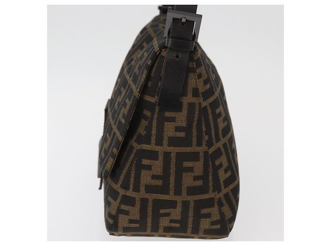 FENDI Zucca Canvas Mamma Baguette Shoulder Bag Black Brown Auth yk20443SAM Braun Schwarz - Ansicht 4