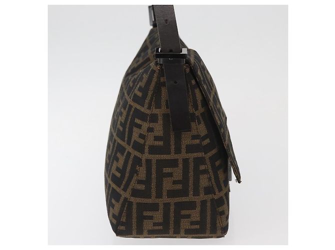 FENDI Zucca Canvas Mamma Baguette Shoulder Bag Black Brown Auth yk20443SAM Braun Schwarz - Ansicht 5