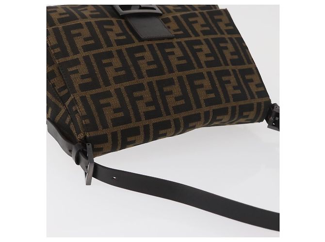 FENDI Zucca Canvas Mamma Baguette Shoulder Bag Black Brown Auth yk20443SAM Braun Schwarz - Ansicht 6