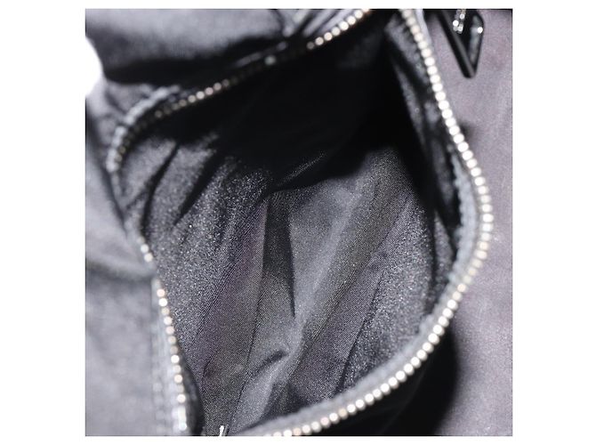 Borsa Reversibile PRADA Nylon Nero Argento Auth 182129A - vista 21