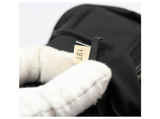 Borsa Reversibile PRADA Nylon Nero Argento Auth 182129A - vista 23