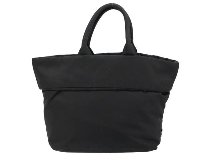 Borsa Reversibile PRADA Nylon Nero Argento Auth 182129A - vista 3