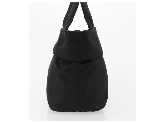Borsa Reversibile PRADA Nylon Nero Argento Auth 182129A - vista 4