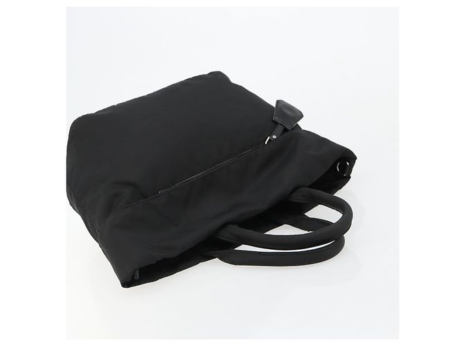 Borsa Reversibile PRADA Nylon Nero Argento Auth 182129A - vista 6