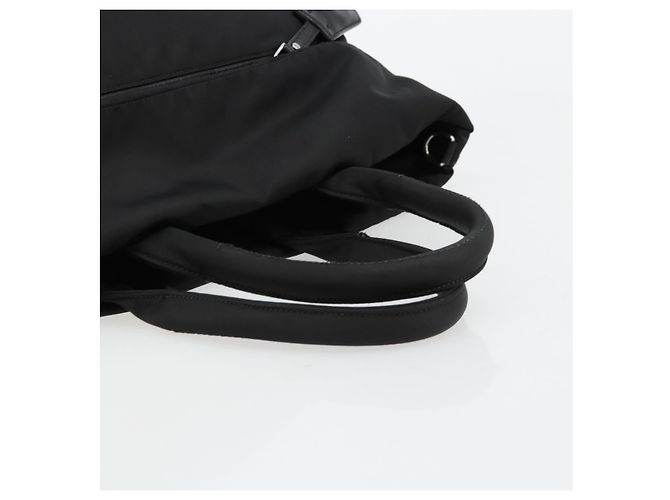 Borsa Reversibile PRADA Nylon Nero Argento Auth 182129A - vista 7