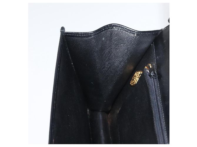 Borsa a Spalla con Catena GUCCI in Pelle Nera e Oro Auth 182515 Nero D'oro - vista 19