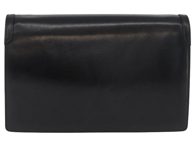 Borsa a Spalla con Catena GUCCI in Pelle Nera e Oro Auth 182515 Nero D'oro - vista 3