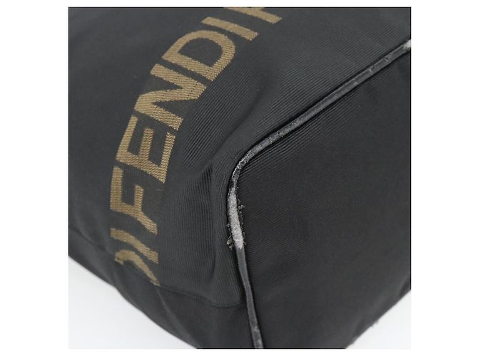 FENDI Handtasche Canvas Schwarz Silber Auth 182539 - Ansicht 11