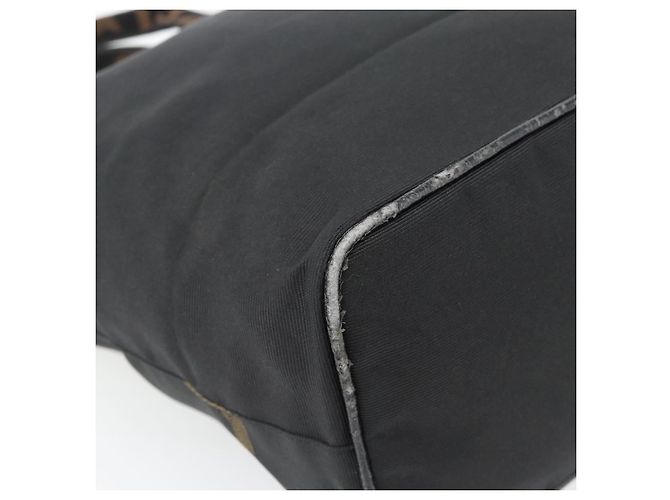 FENDI Handtasche Canvas Schwarz Silber Auth 182539 - Ansicht 13