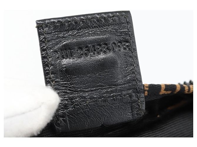 FENDI Handtasche Canvas Schwarz Silber Auth 182539 - Ansicht 19