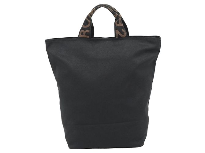 FENDI Handtasche Canvas Schwarz Silber Auth 182539 - Ansicht 3