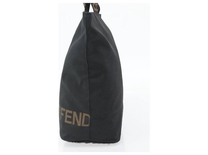 FENDI Handtasche Canvas Schwarz Silber Auth 182539 - Ansicht 5