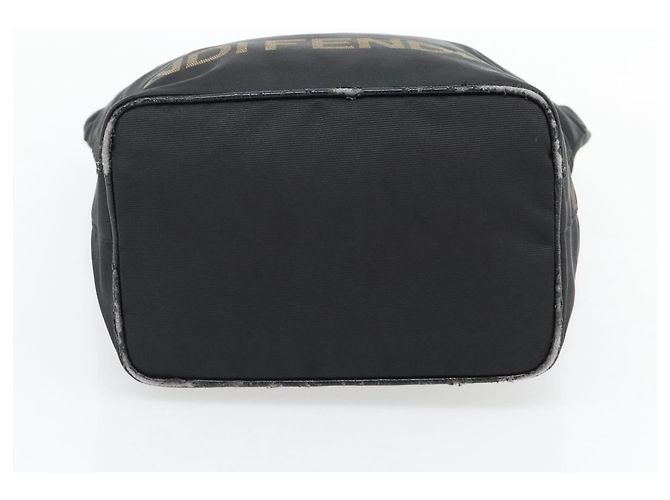 FENDI Handtasche Canvas Schwarz Silber Auth 182539 - Ansicht 9
