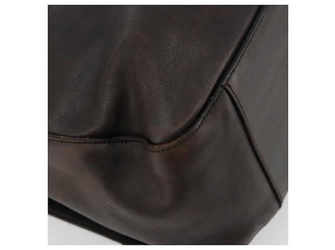 Borsa a Spalla PRADA in Pelle Marrone Argento bs35255 - vista 13