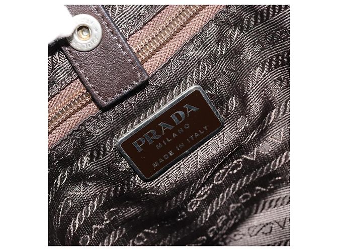 Borsa a Spalla PRADA in Pelle Marrone Argento bs35255 - vista 16