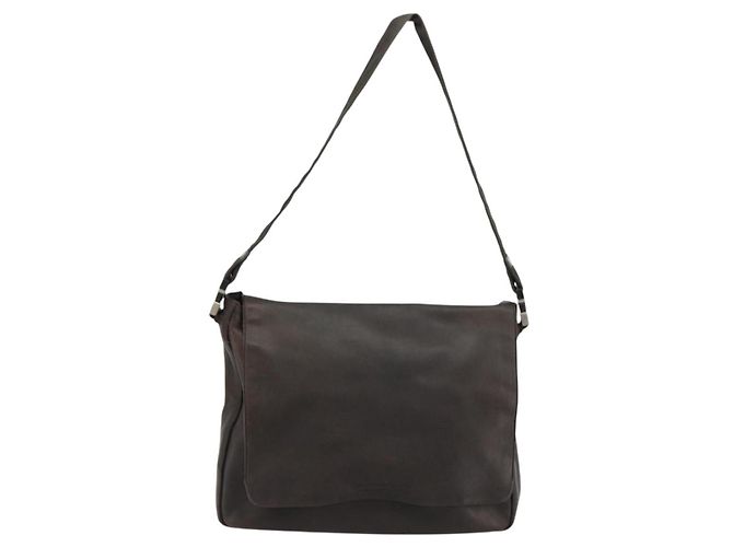 Borsa a Spalla PRADA in Pelle Marrone Argento bs35255 - vista 2