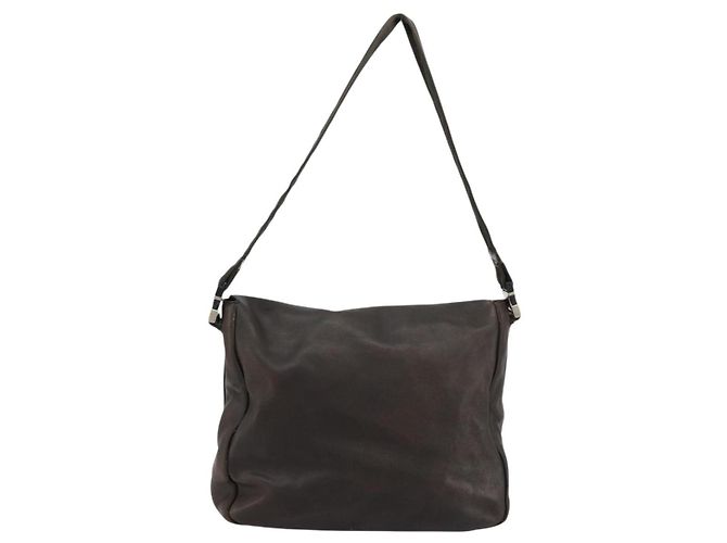 Borsa a Spalla PRADA in Pelle Marrone Argento bs35255 - vista 3