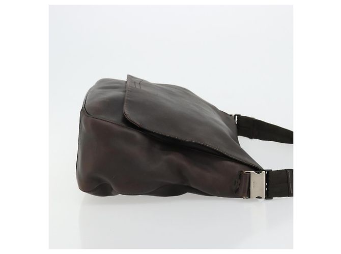 Borsa a Spalla PRADA in Pelle Marrone Argento bs35255 - vista 4